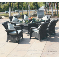 High quality PE rattan wicker garden furniture outdoor dining furniture table and chair set
